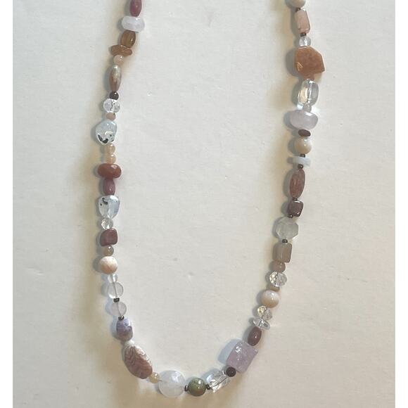 Peyote Bird NEW Beaded Necklace Brown Multicolor Silver Gemstones Sundance - Picture 6 of 6